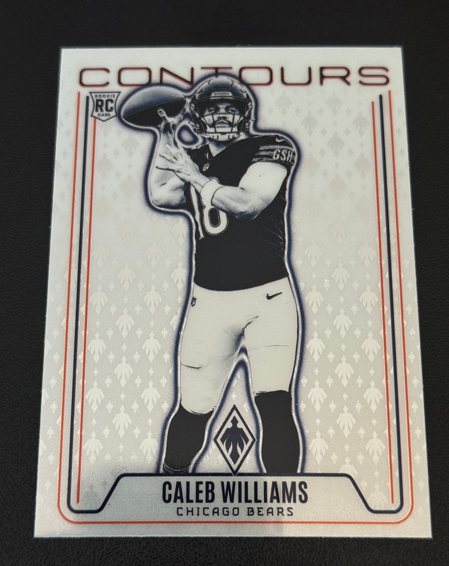 FOOTBALL - 2024 Panini Phoenix - Contours Caleb Williams #CON-CWS (RC) Rookie Card - Chicago Bears
