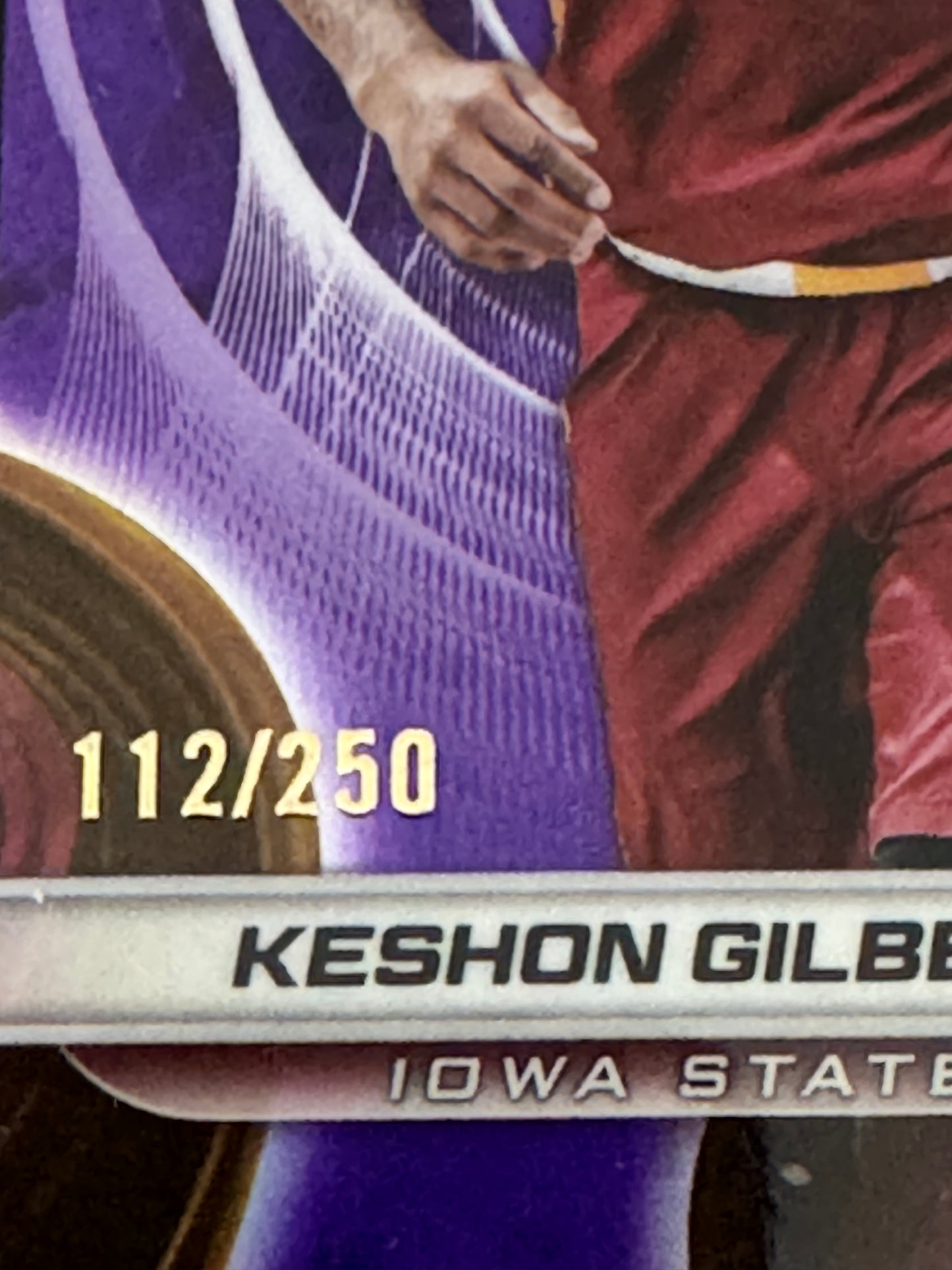 BASKETBALL - 2025 Bowman Best U #45 Keshon Gilbert - Purple /250 Iowa State Cyclones