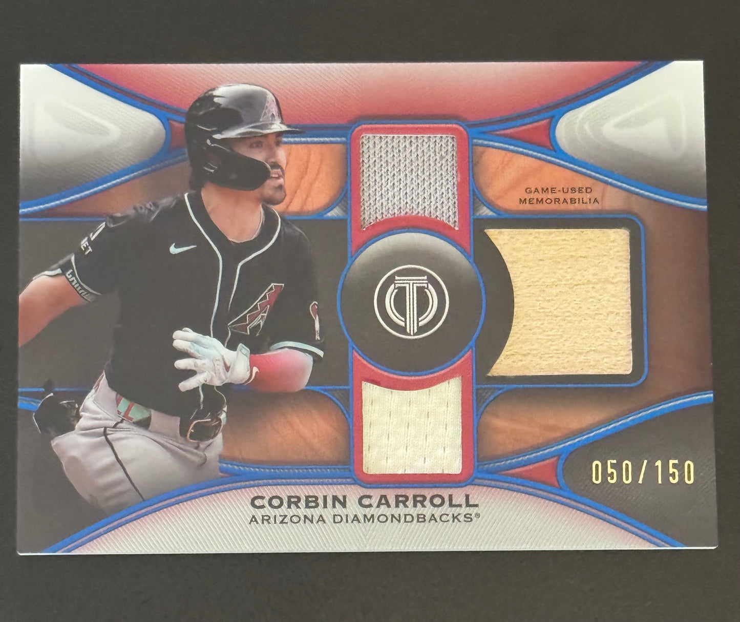 BASEBALL - 2025 Topps Tribute - Corbin Carroll Triple Relic # 50/150 - Arizona Diamondbacks