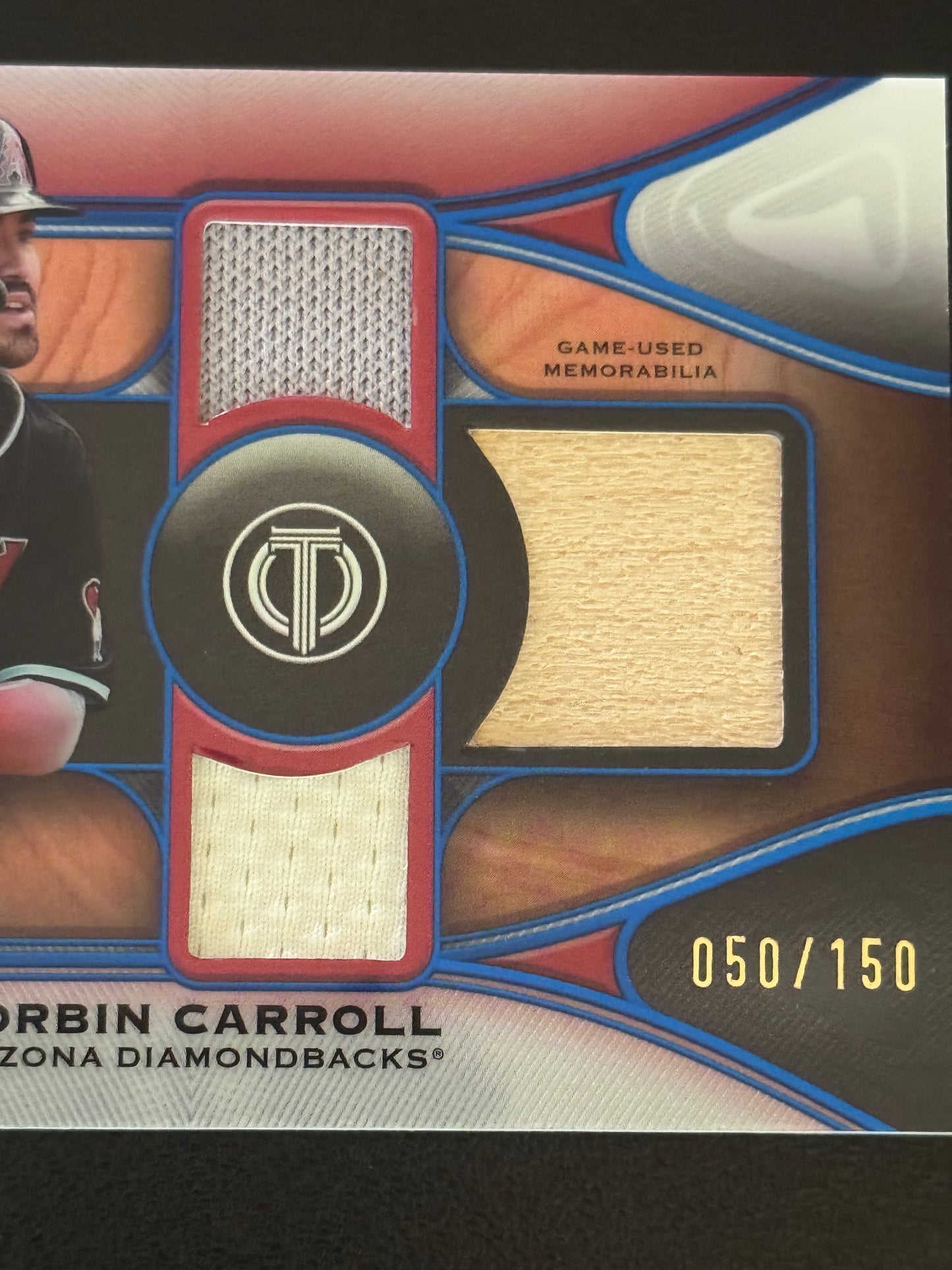 BASEBALL - 2025 Topps Tribute - Corbin Carroll Triple Relic # 50/150 - Arizona Diamondbacks