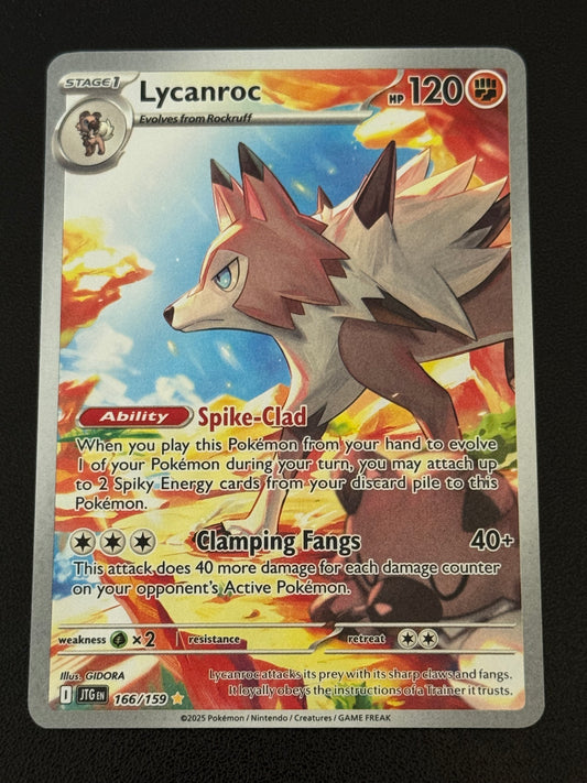 POKEMON - Lycanroc 166/159 Sv09: Journey Together Full Art Illustration Rare