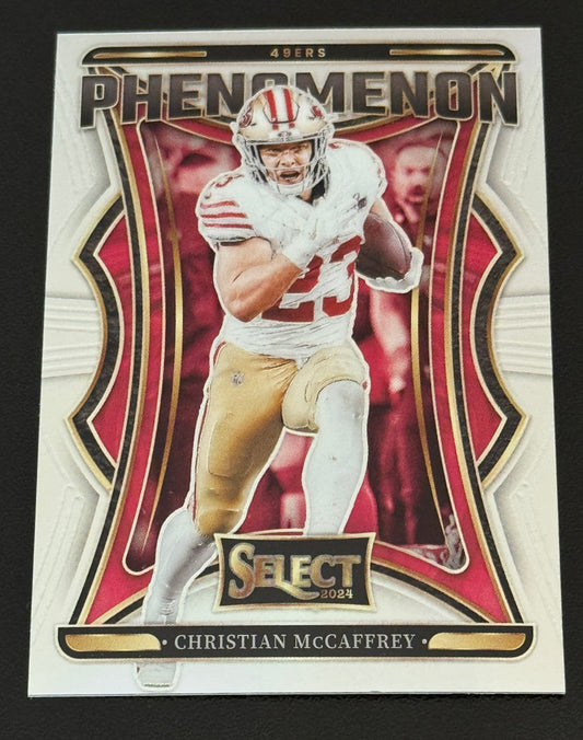 FOOTBALL - 2024 Panini Select - Phenomenon Christian McCaffrey #20 Silver Prizm