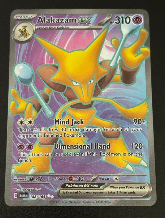 POKEMON - Alakazam ex 188/165 Sv: Scarlet & Violet 151 Holo - Full Art