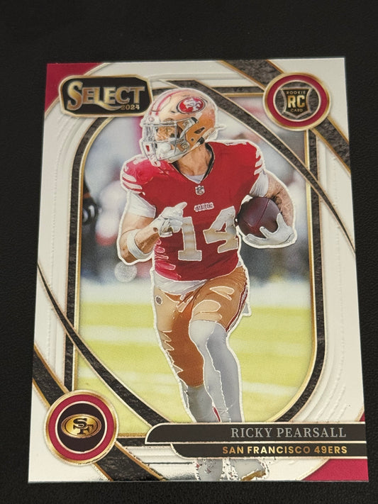 FOOTBALL - 2024 Panini Select Ricky Pearsall Rookie Club Level RC #285 - San Francisco 49'ers